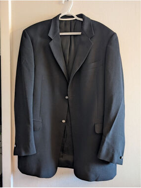 Kenneth Cole Black Sport Coat & Blazer 44L, Men's